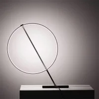 Kundalini Poise Rotating LED Ring Light Table Lamp By Robert