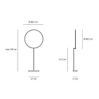 Kundalini Poise Rotating LED Ring Light Table Lamp By Robert