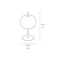 Kundalini Kushi XL Table Lampada Dimmerabile da Tavolo in Vetro