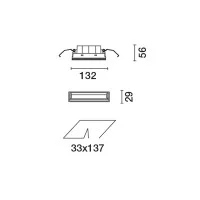 iGuzzini Laser Blade Minimal Wall Washer Incasso LED 10W 2700K