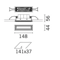 Guzzini Laser Blade Wall Washer Incasso LED 10W Dimmerabile DALI