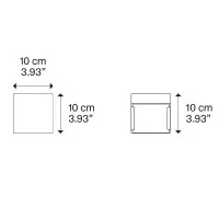 copy of Lodes Laser Cube LED 10x6 Applique Wall Lamp Biemission