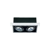 IGuzzini Frame faretto da incasso doppio 2x50W a raso nero IGuzzini Frame faretto da incasso doppio 2x50W a raso nero