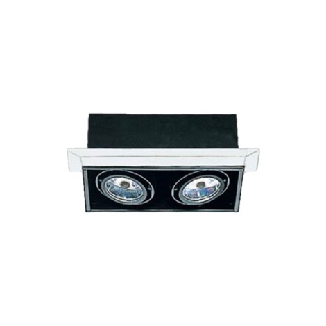 IGuzzini Frame double recessed lights downlight 2x50W black