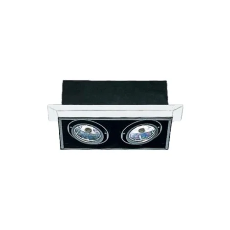IGuzzini Frame faretto da incasso doppio 2x50W a raso nero