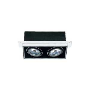 IGuzzini Frame faretto da incasso doppio 2x50W a raso nero