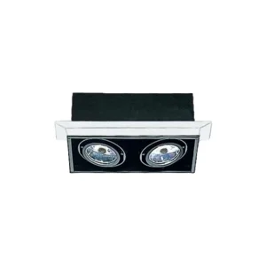IGuzzini Frame faretto da incasso doppio 2x50W a raso nero