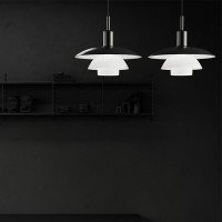 copy of Louis Poulsen PH 3/3 Suspension Lamp in Glass By Poul