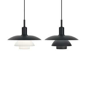 copy of Louis Poulsen PH 3/3 Suspension Lamp in Glass By Poul