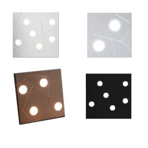 Cattaneo Street LED Modular Ceiling or Wall Square Lamp