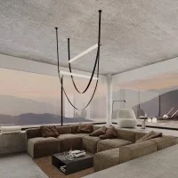 Flos Wireline Suspension Lamp With Diffused Light LED Dimmable