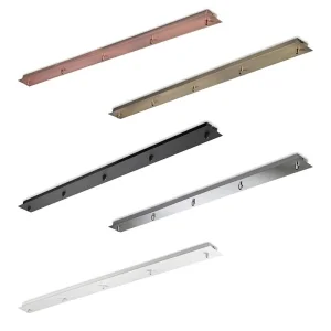 Rosone Lineare Da Soffitto Con 5 Uscite In Metallo