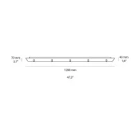 Rosone Lineare Da Soffitto Con 5 Uscite In Metallo