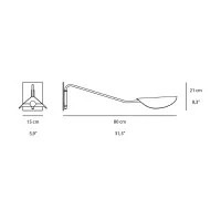 Oluce Plume Lampada da Parete Minimale per Interno By