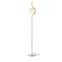 Faro LE VITA Floor Lamp Gold In Aluminum and Opal Crystal