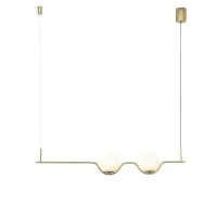 Faro LE VITA Suspension Lamp Gold In Aluminum and Opal Crystal