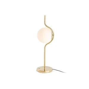 Faro LE VITA Lampada da Tavolo Oro In Alluminio e Diffusore In