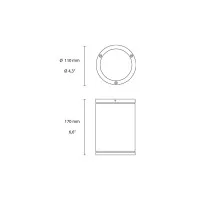 Ares Yama COB 10W LED 110mm H 170mm LED Cylinder Ceiling Lamp