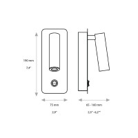 ACB Aron Applique Lampada LED Orientabile da Parete per Interno