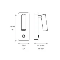 ACB Aron Applique Lampada LED Orientabile da Parete per Interno ACB Aron Applique Lampada LED Orientabile da Parete per Interno