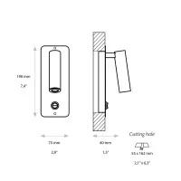 copy of ACB Aron Applique Adjustable LED Wall Lamp for Indoor