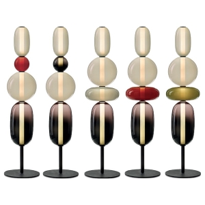 Bomma Pebbles Lampada da Terra a LED Dimmerabile in Cristallo