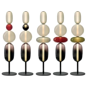 Bomma Pebbles Lampada da Terra a LED Dimmerabile in Cristallo