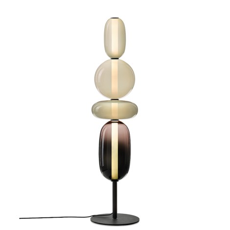 Bomma Pebbles Lampada da Terra a LED Dimmerabile in Cristallo