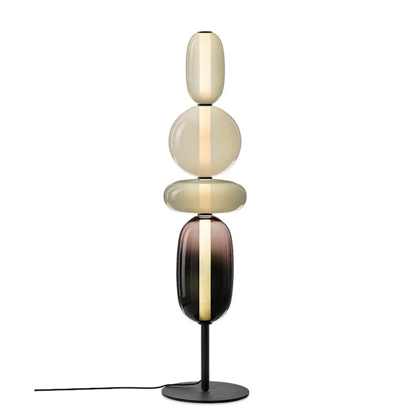 Bomma Pebbles Lampada da Terra a LED Dimmerabile in Cristallo