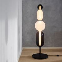 Bomma Pebbles Lampada da Terra a LED Dimmerabile in Cristallo