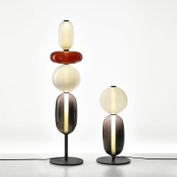Bomma Pebbles Lampada da Terra a LED Dimmerabile in Cristallo