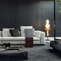Bomma Pebbles Lampada da Terra a LED Dimmerabile in Cristallo