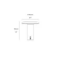 Artemide Takku Lampada LED da Tavolo Wireless Ricaricabile USB