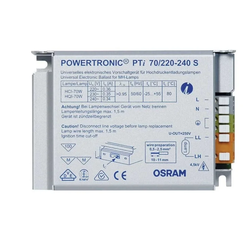 OSRAM PTi 2x70 220/240 S powertronic alimentatore ballast elettronico lampade scarica OSRAM PTi 2x70 220/240 S powertronic alimentatore ballast elettronico lampade scarica