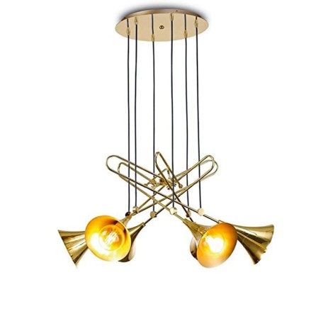 Mantra Jazz Lampada A Sospensione Forma Di Tromba In Metallo