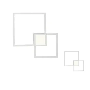 Mantra Mural Lampada Minimal a Led da Parete Quadrata Doppia