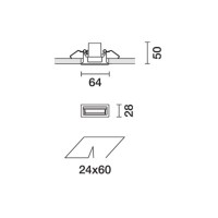 iGuzzini Mini LED Laser Blade XS 5.9W frame Wall Washer Incasso