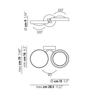 Lodes Nautilus Applique LED Wall Lamp Chrome Rose Gold