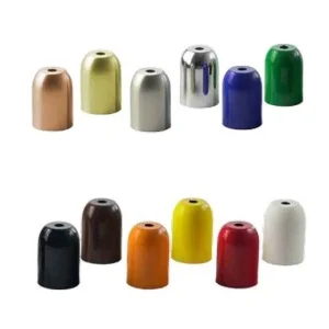 E14 cylindrical lamp holder with chrome finish code 0148 / CR