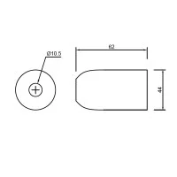 Cylindrical E27 lamp holder cover diameter 44mm