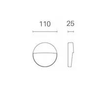 Sovil Geo Round Lampada LED 3W Da Parete Segnapasso Tondo Luce Sovil Geo Round Lampada LED 3W Da Parete Segnapasso Tondo Luce