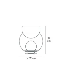 copy of Fontana Arte Pinecone Medium Dimmable Glass Table Lamp