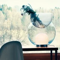 copy of Fontana Arte Pinecone Medium Dimmable Glass Table Lamp