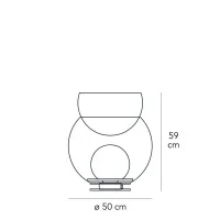Fontana Arte Giova Vase Table Lamp in Blown Glass By Gae Aulenti
