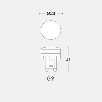 Mini Lampadina G9 LED 1,7W Fascio Emissione 110° Bispina Opalina