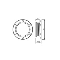 Ghiera Anello per Portalampada Vintage E27 Ottone