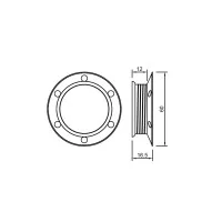 Ghiera Anello per Portalampada Vintage E27 Ottone
