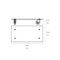 Fontana Arte Tavolo con Ruote Rettangolare Decorativo in Vetro