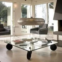 copy of Fontana Arte Tavolo con Ruote Decorative Rectangular