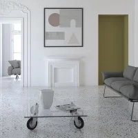 copy of Fontana Arte Tavolo con Ruote Decorative Rectangular